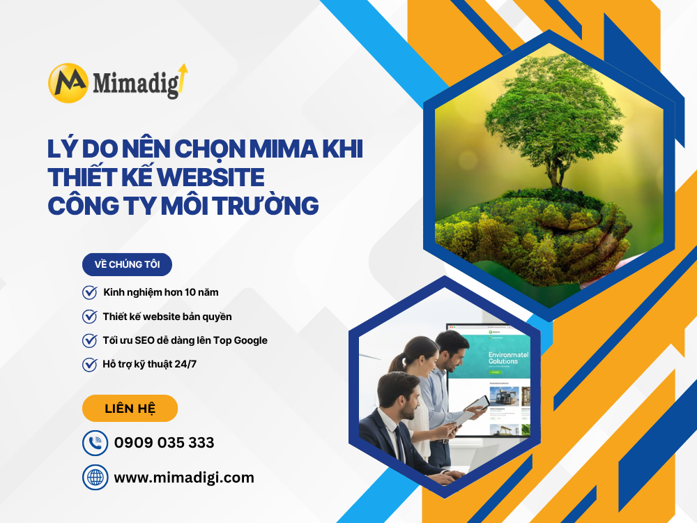 Lý Do Nên Chọn MIMA Khi Thiết Kế Website Công Ty Môi Trường tại mimadigi