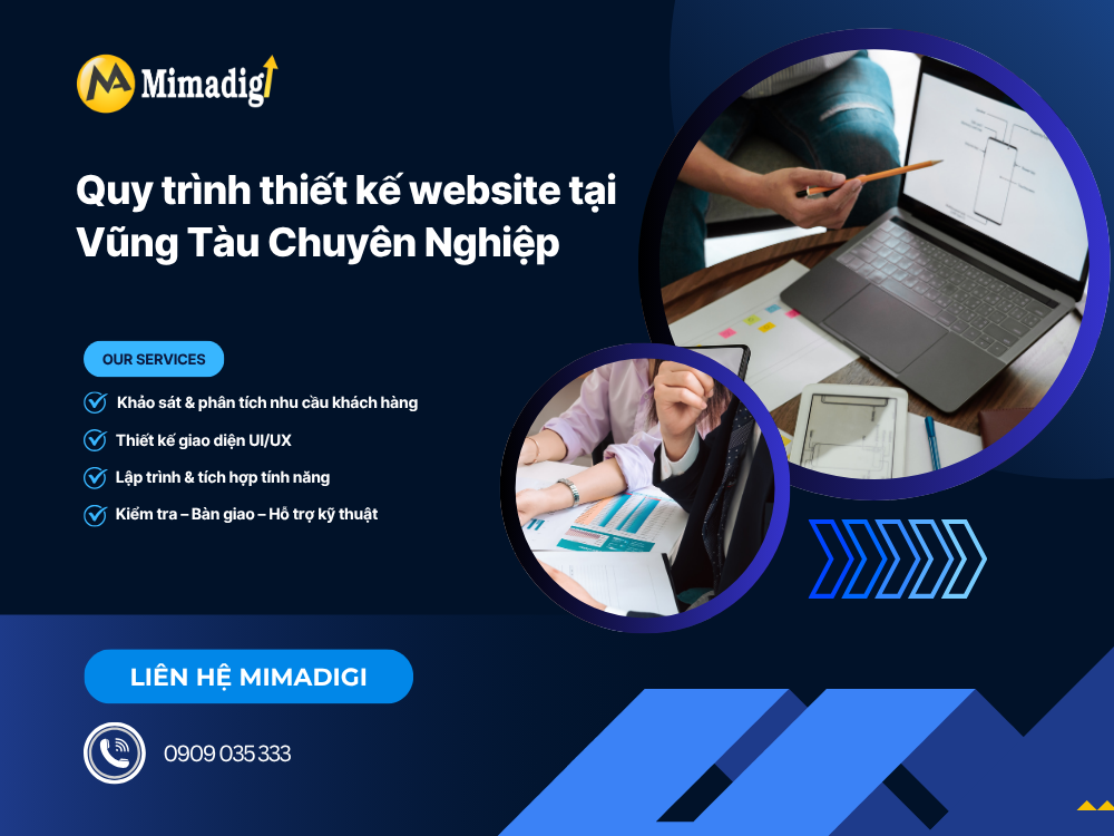 Quy Trình Thiết Kế Website Tại Vũng Tàu Chuyên Nghiệp tại mimadigi