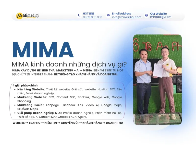 MIMA kinh doanh những dịch vụ gì