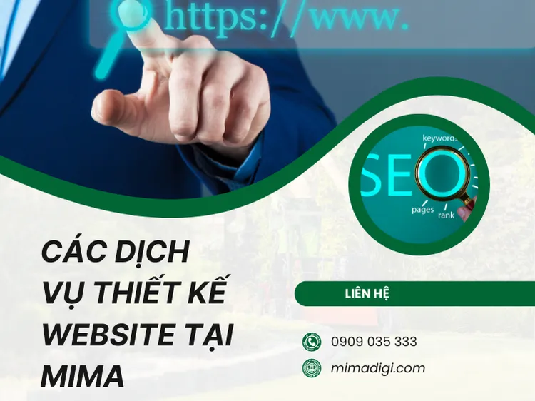 Các Dịch Vụ Thiết Kế Website Tại MIMA tại mima