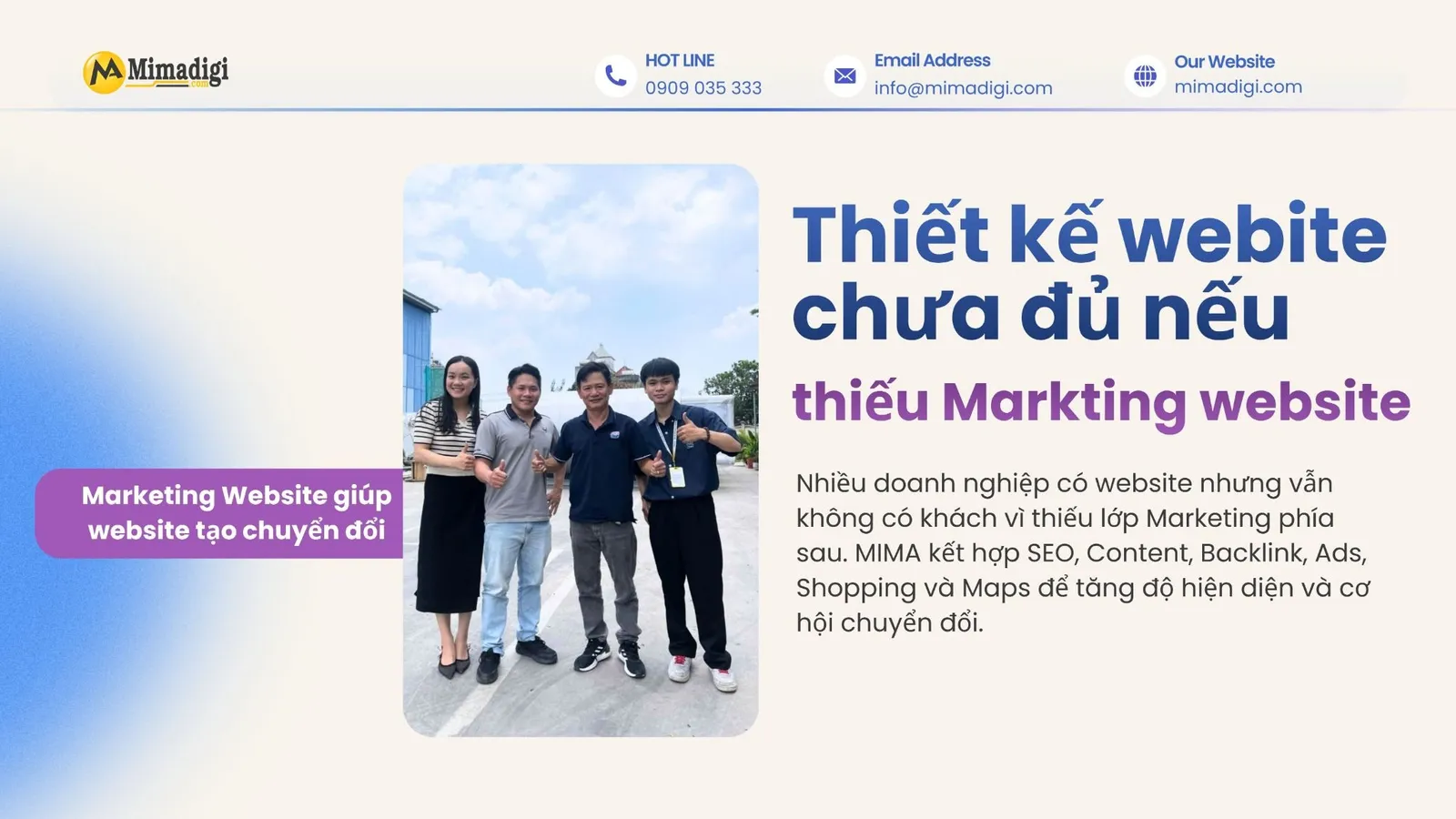 Website kết hợp Marketing Website để tăng khả năng tiếp cận khách hàng
