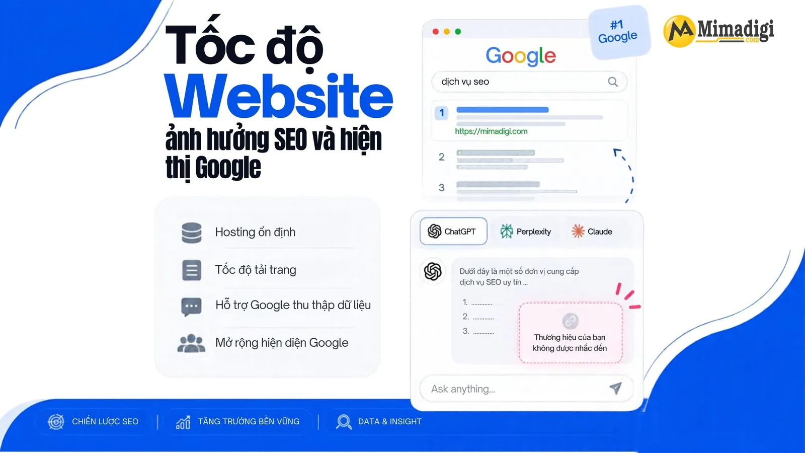 Hosting SEO giúp tăng tốc website, hỗ trợ Google thu thập dữ liệu và mở rộng khả năng hiển thị trên Google.