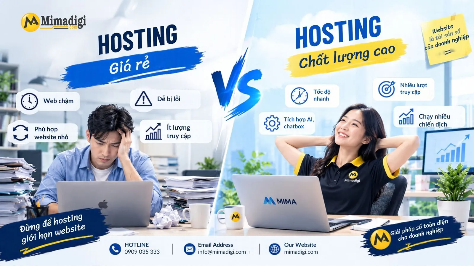 Hosting chất lượng cao giúp website doanh nghiệp vận hành ổn định hơn