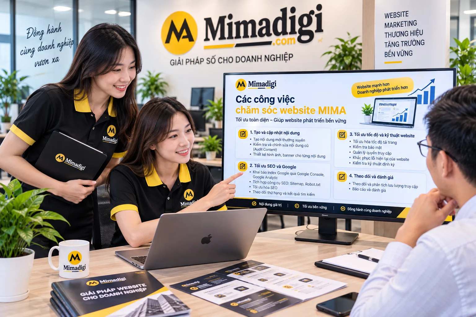 Những công việc chăm sóc wesbite MIMA