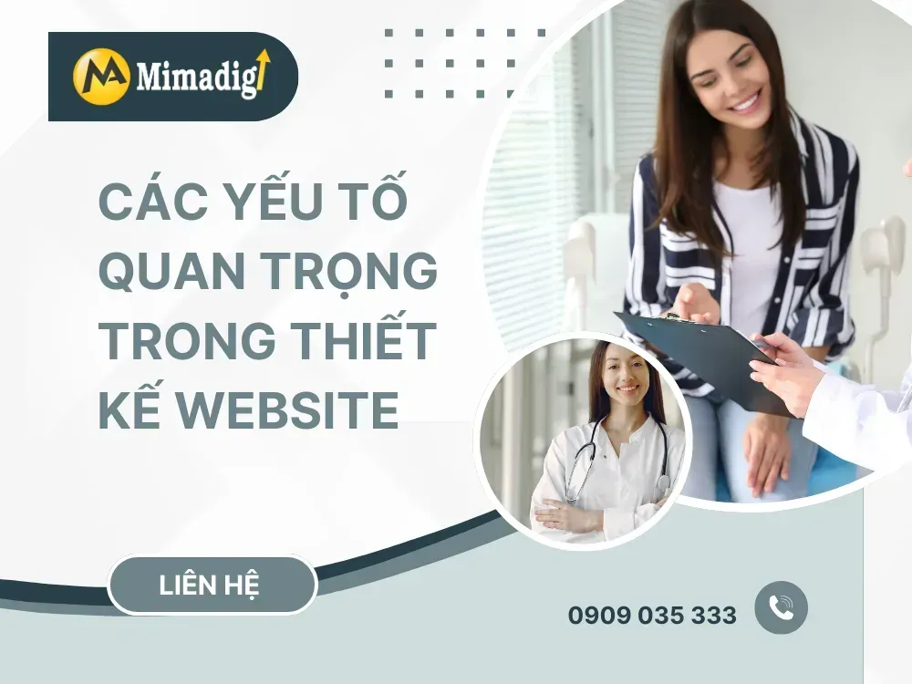 Các yếu tố quan trọng trong thiết kế website phòng khám sản phụ khoa tại mima