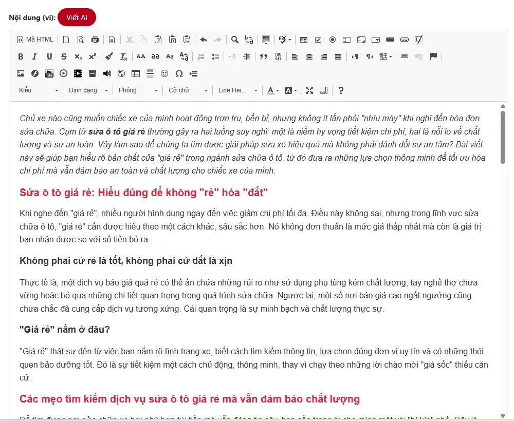 Bước 10: Bấm Tạo nội dung