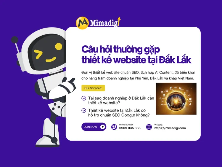 Câu hỏi thường gặp (FAQ) thiết kế website tại Đắk Lắk