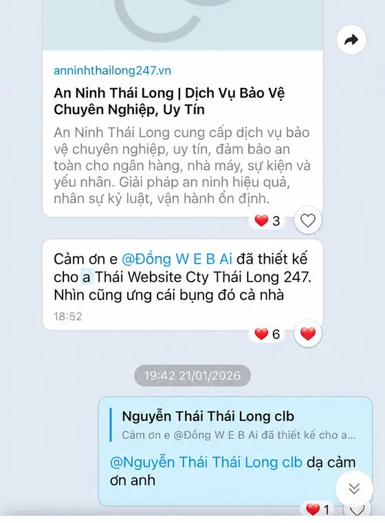 Ảnh chụp tin nhắn khách hàng gửi cho MIMA