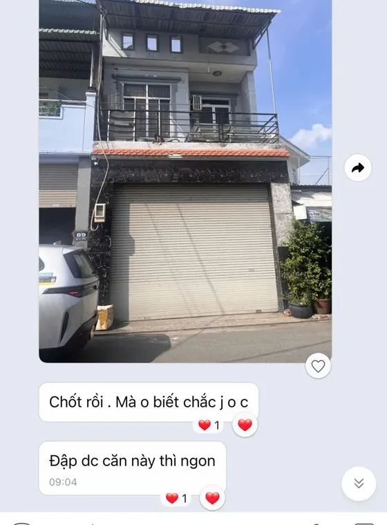Ảnh chụp tin nhắn khách hàng gửi cho MIMA