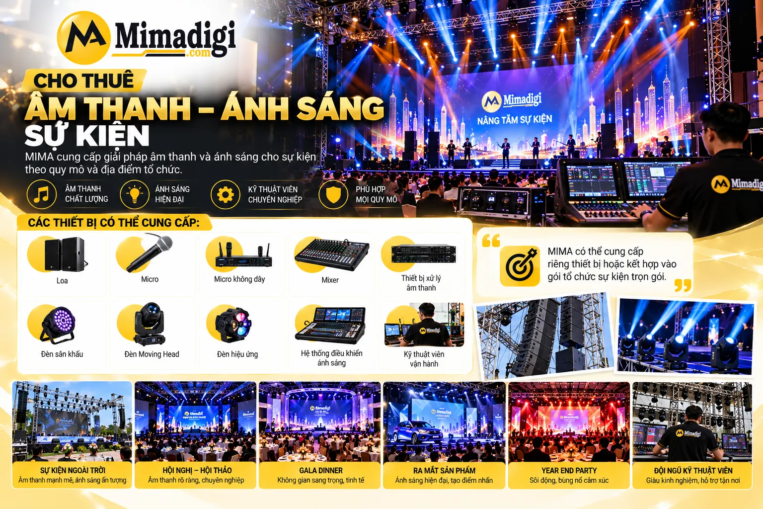 Cho thuê âm thanh ánh sáng sự kiện