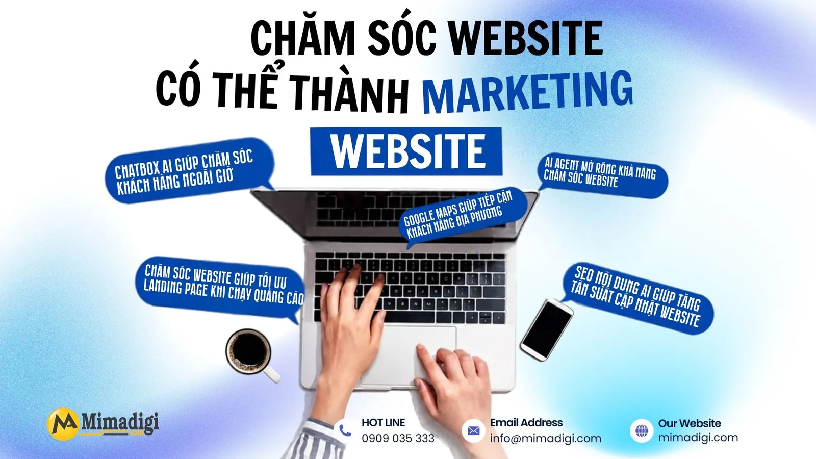 Công nghệ AI của MIMA hỗ trợ cập nhật website, phản hồi khách hàng và tự động hóa quy trình vận hành doanh nghiệp