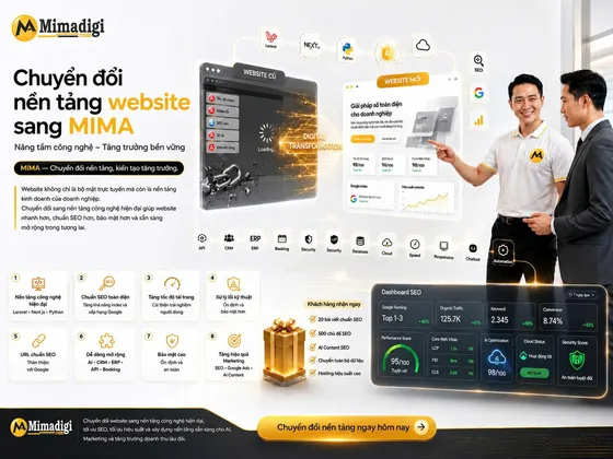 Dịch vụ chuyển đổi nền tảng website sang MIMA
