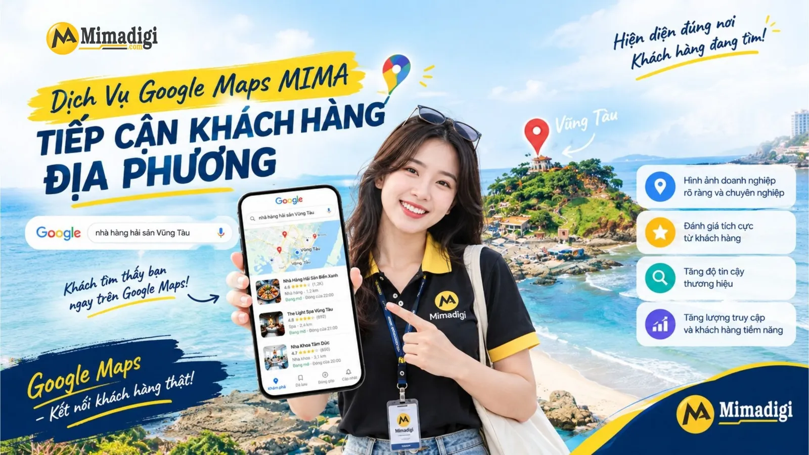 Dịch vụ Google Maps MIMA giúp doanh nghiệp địa phương tiếp cận khách hàng