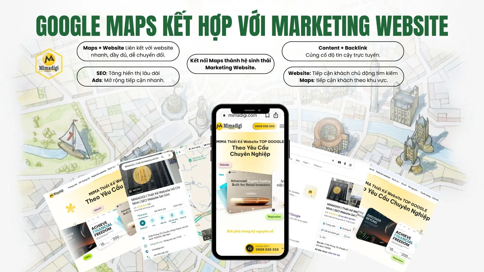 Google Maps kết hợp Marketing Website để tăng khả năng tiếp cận khách hàng