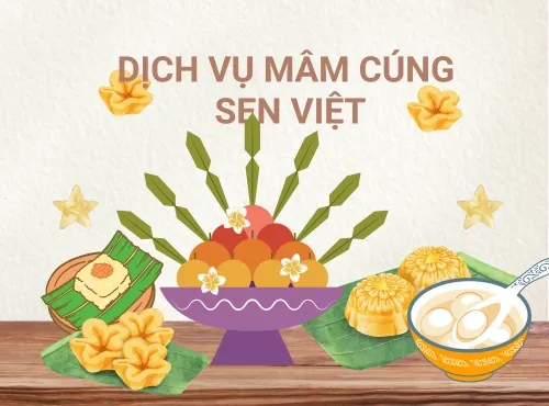 Mâm cúng trọn gói Sen Việt – Tâm linh trọn vẹn, trân trọng từng lễ cúng Cùng Thiết Kế Web MiMa