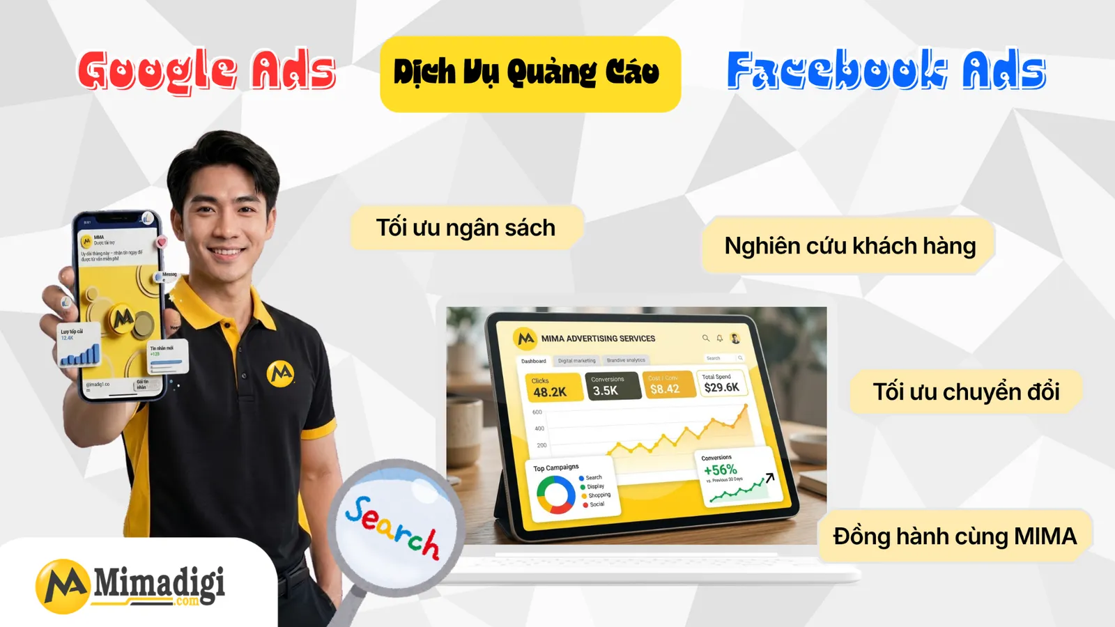 Khám phá các dịch vụ quảng cáo trực tuyến tại MIMA