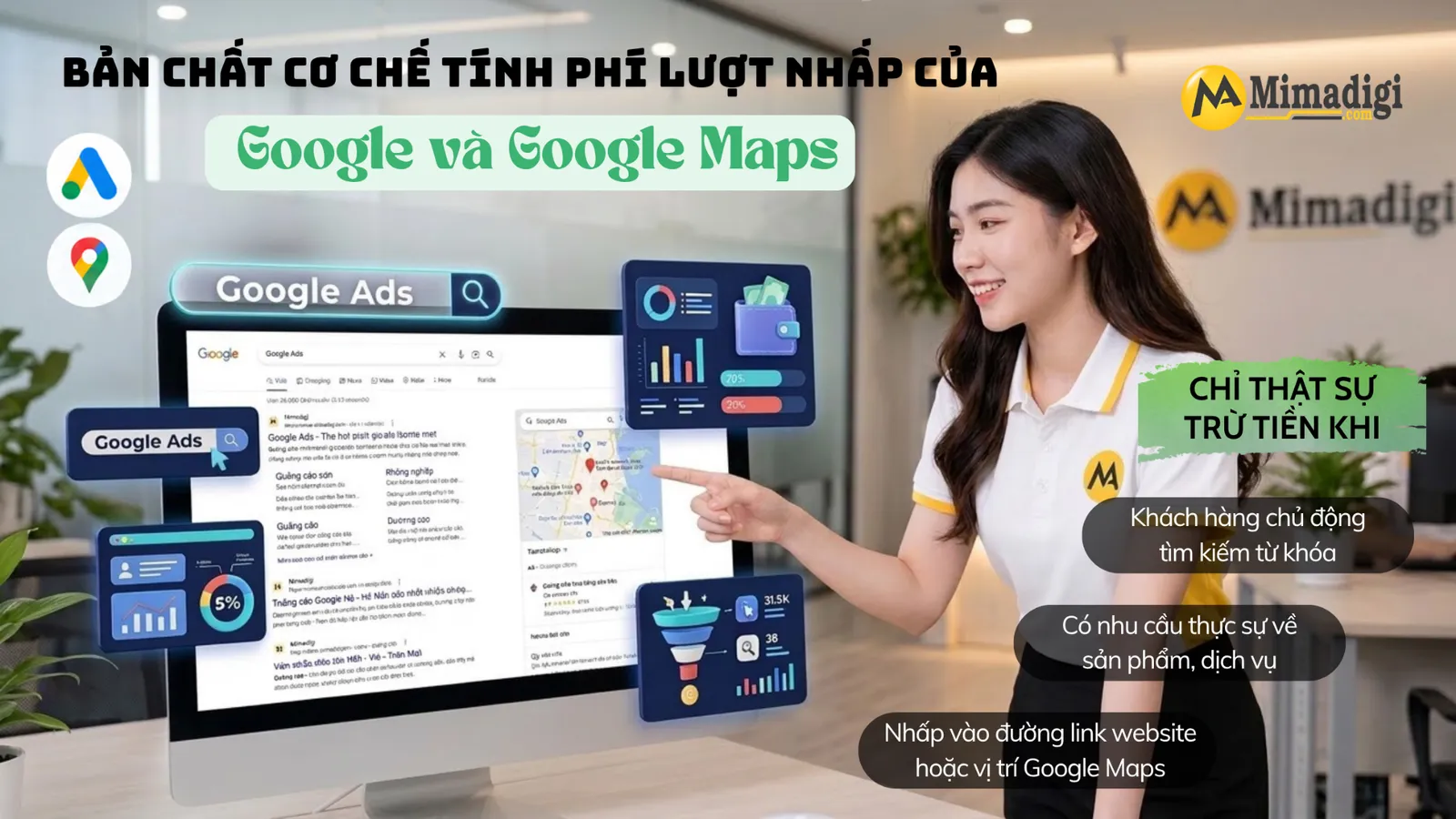 Cơ chế tính phí lượt nhấp của Google và Google Maps
