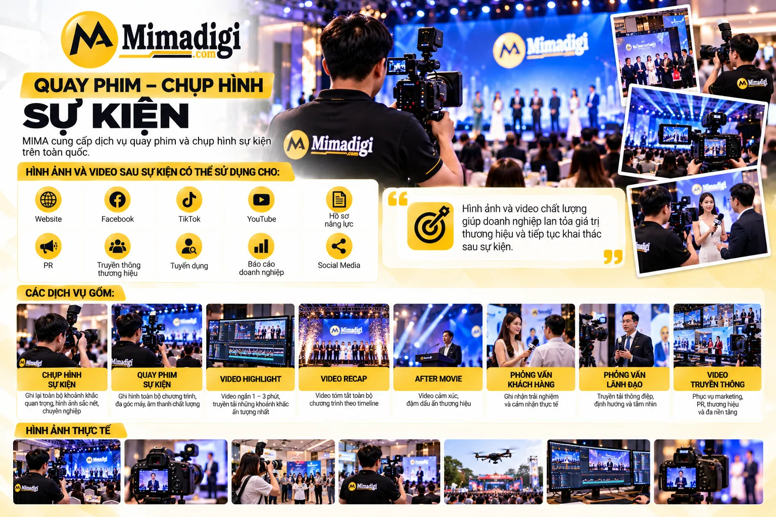 Dịch vụ quay phim chụp hình sự kiện