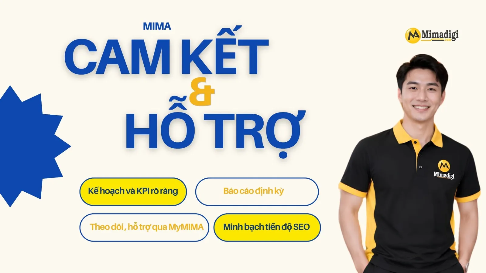 MIMA triển khai SEO theo KPI rõ ràng, báo cáo định kỳ và hỗ trợ theo dõi qua MyMIMA