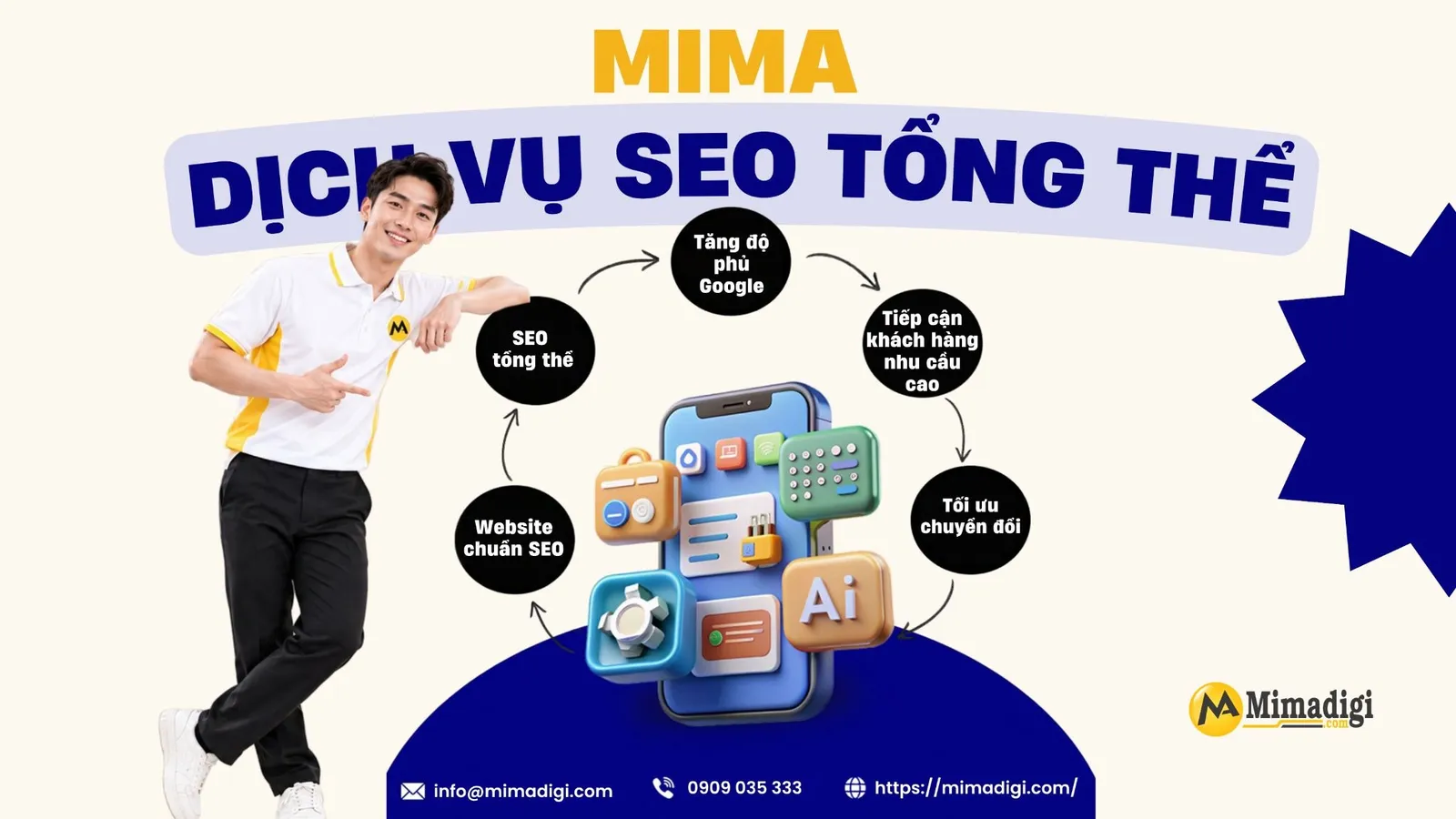 Dịch vụ SEO tổng thể MIMA giúp doanh nghiệp tiếp cận khách hàng tìm kiếm trên Google