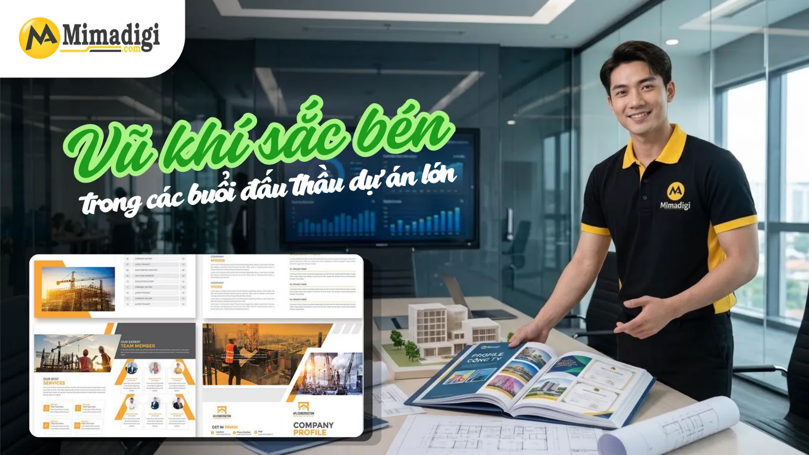Dịch vụ thiết kế profile công ty đấu thầu dự án uy tín chuyên nghiệp tại MIMA