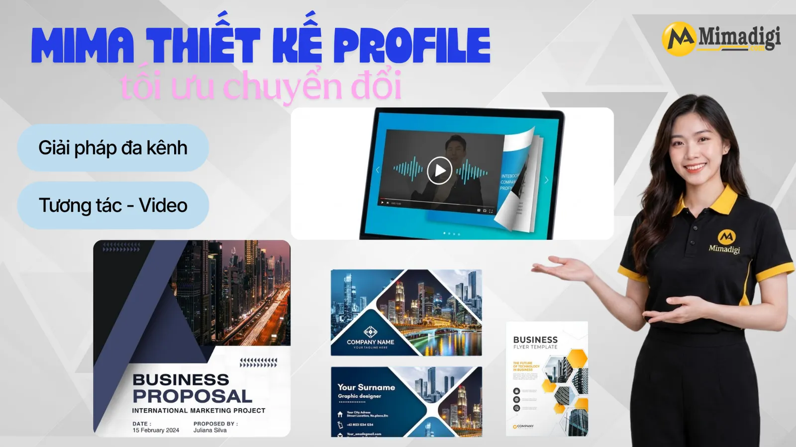 Dịch vụ thiết kế profile công ty tối ưu chuyển đổi đa nền tảng tại MIMA