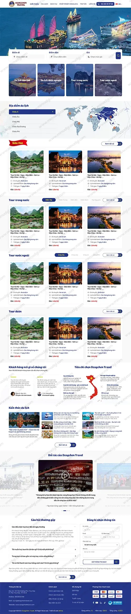 DU LỊCH ĐẠI TOÀN THIỆN DZOGCHEN & GIẢI PHÁP WEBSITE TỪ MIMADIGI