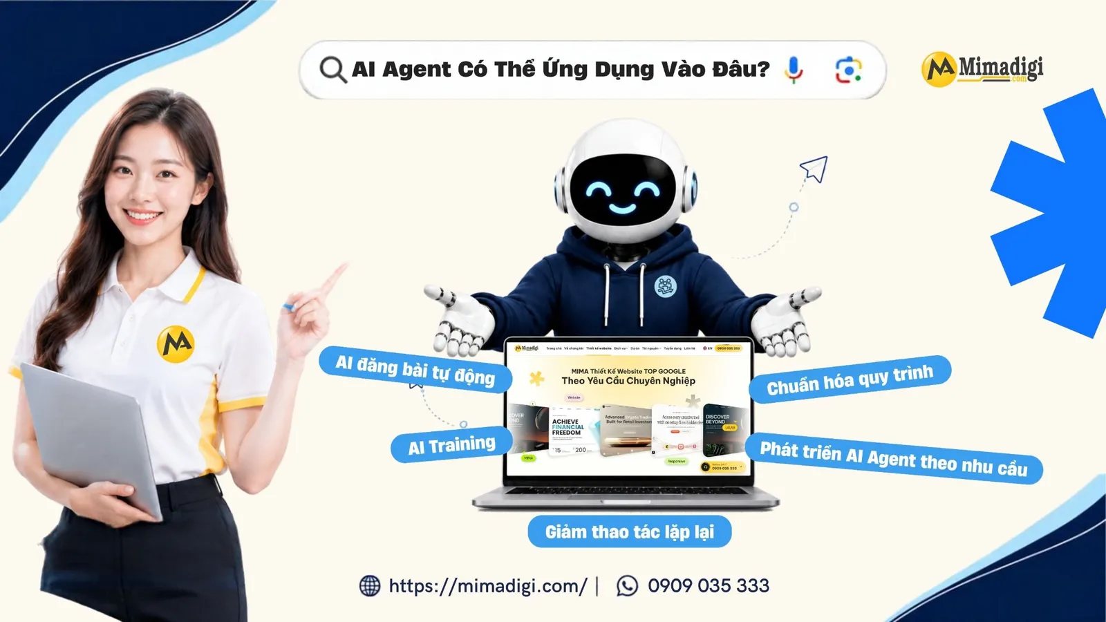 AI Agent hỗ trợ tự động hóa Marketing, đăng bài và đào tạo nhân sự, kết nối quy trình vận hành doanh nghiệp