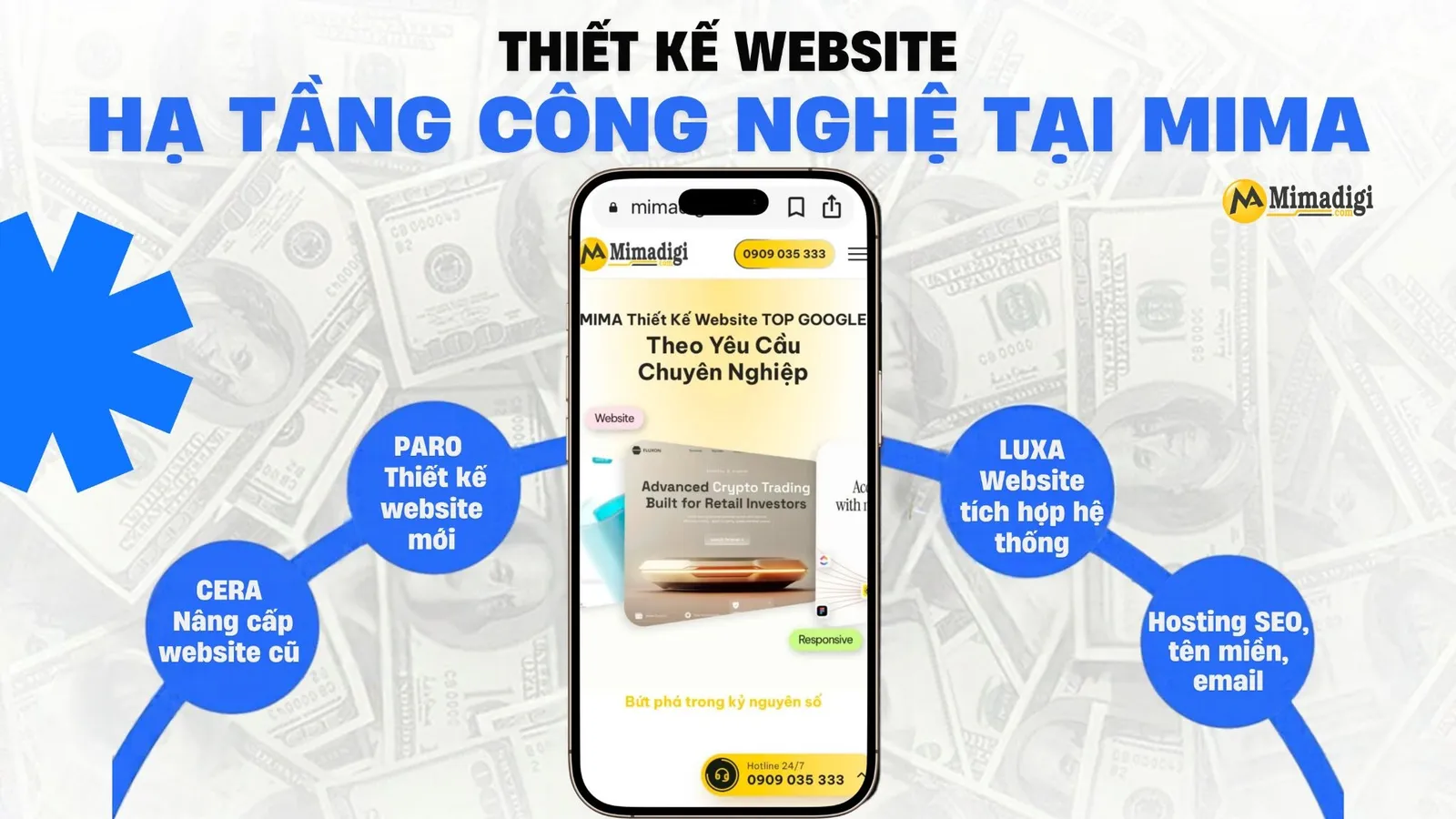 Ba nền tảng CERA, PARO và LUXA đáp ứng nhu cầu nâng cấp, thiết kế và mở rộng website