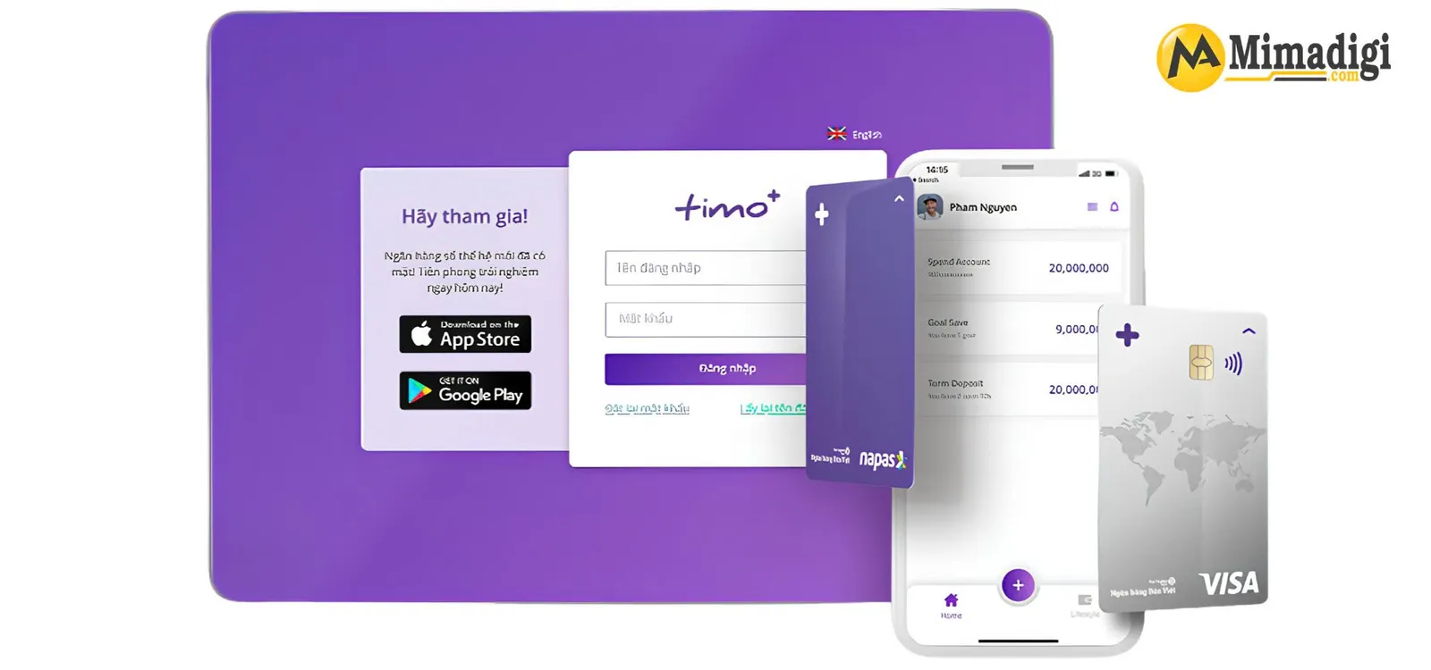 Đăng nhập ứng dụng Timo
