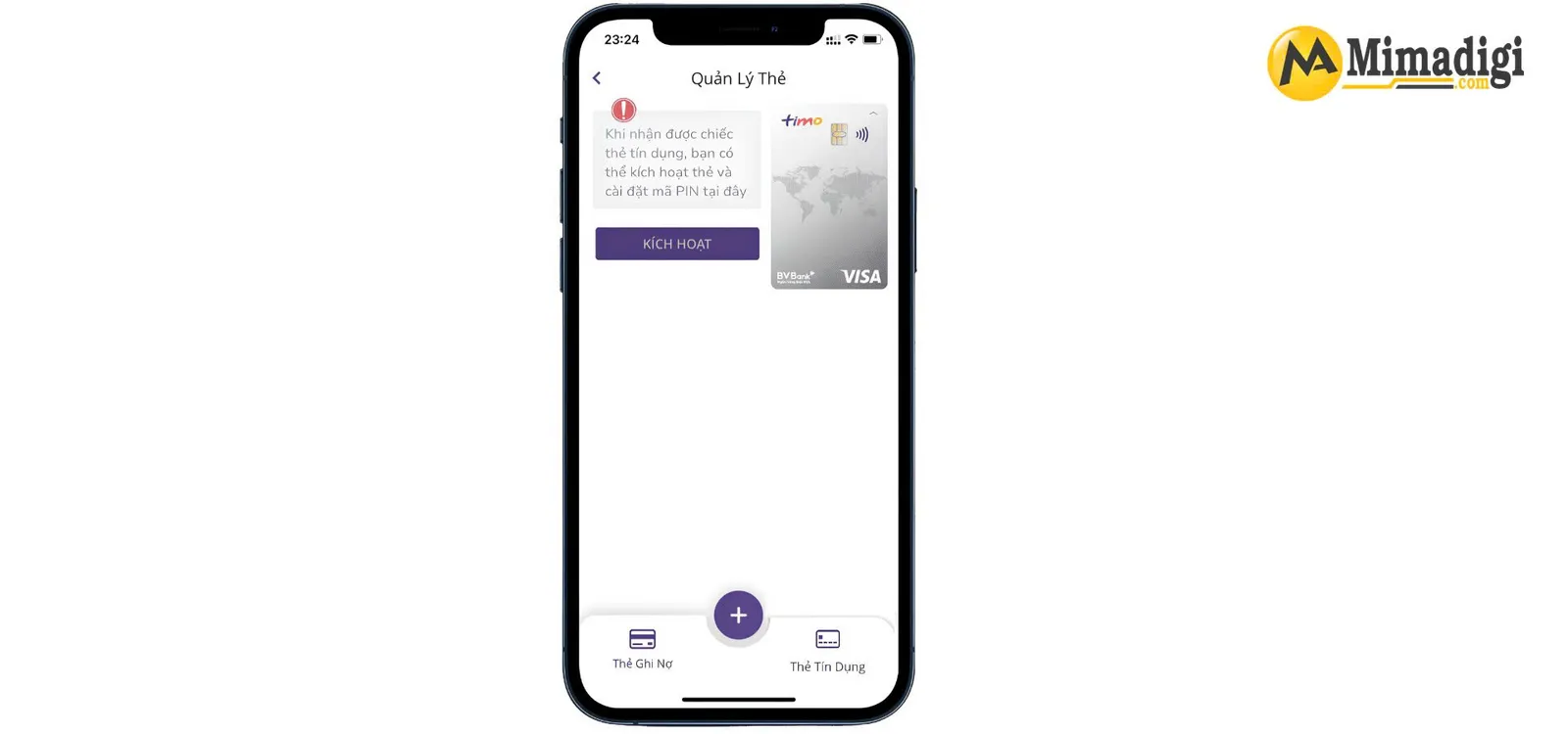 Chọn tạo thẻ Visa ảo