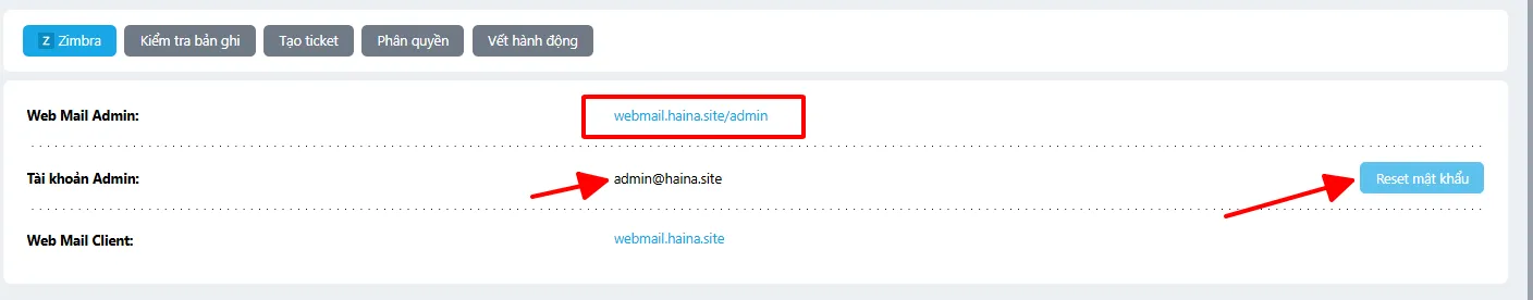 Hướng dẫn quản lý nhóm thư trên trang quản trị OneMail