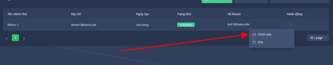 Hướng dẫn quản lý nhóm thư trên trang quản trị OneMail