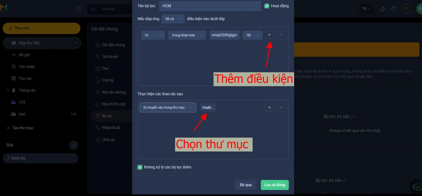 4. Hành động khi thỏa điều kiện