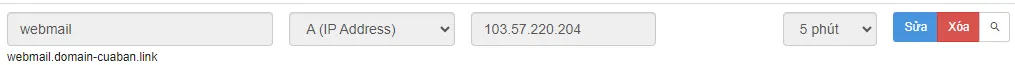 Bản ghi webmail