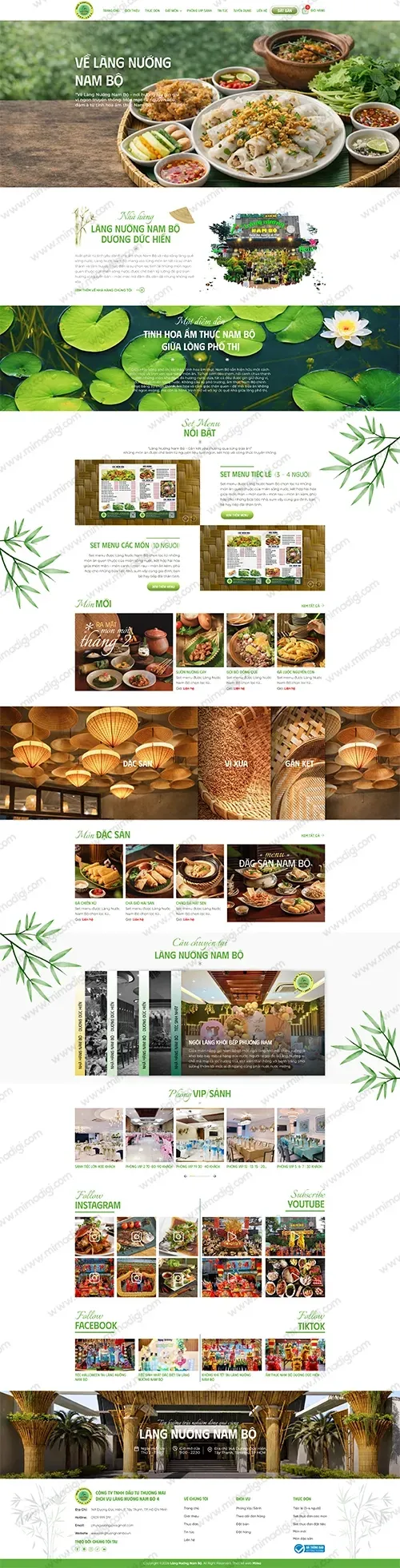 MIMA Chính Thức Hoàn Thành Website Làng Nướng Nam Bộ