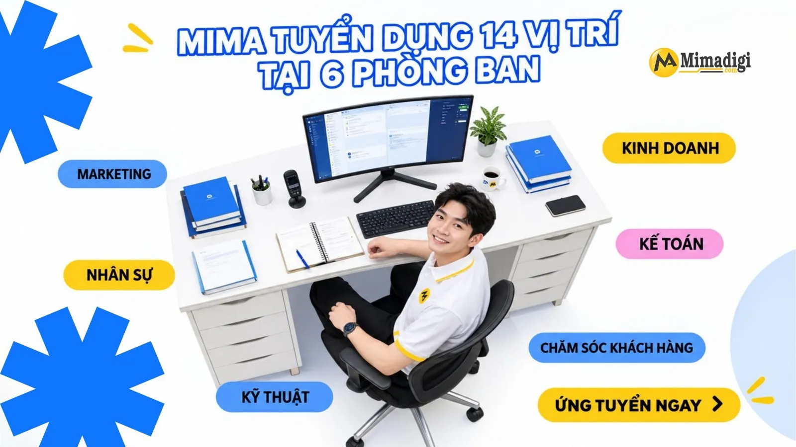 MIMA mở rộng cơ hội việc làm với nhiều chỉ tiêu tuyển dụng thuộc 6 phòng ban