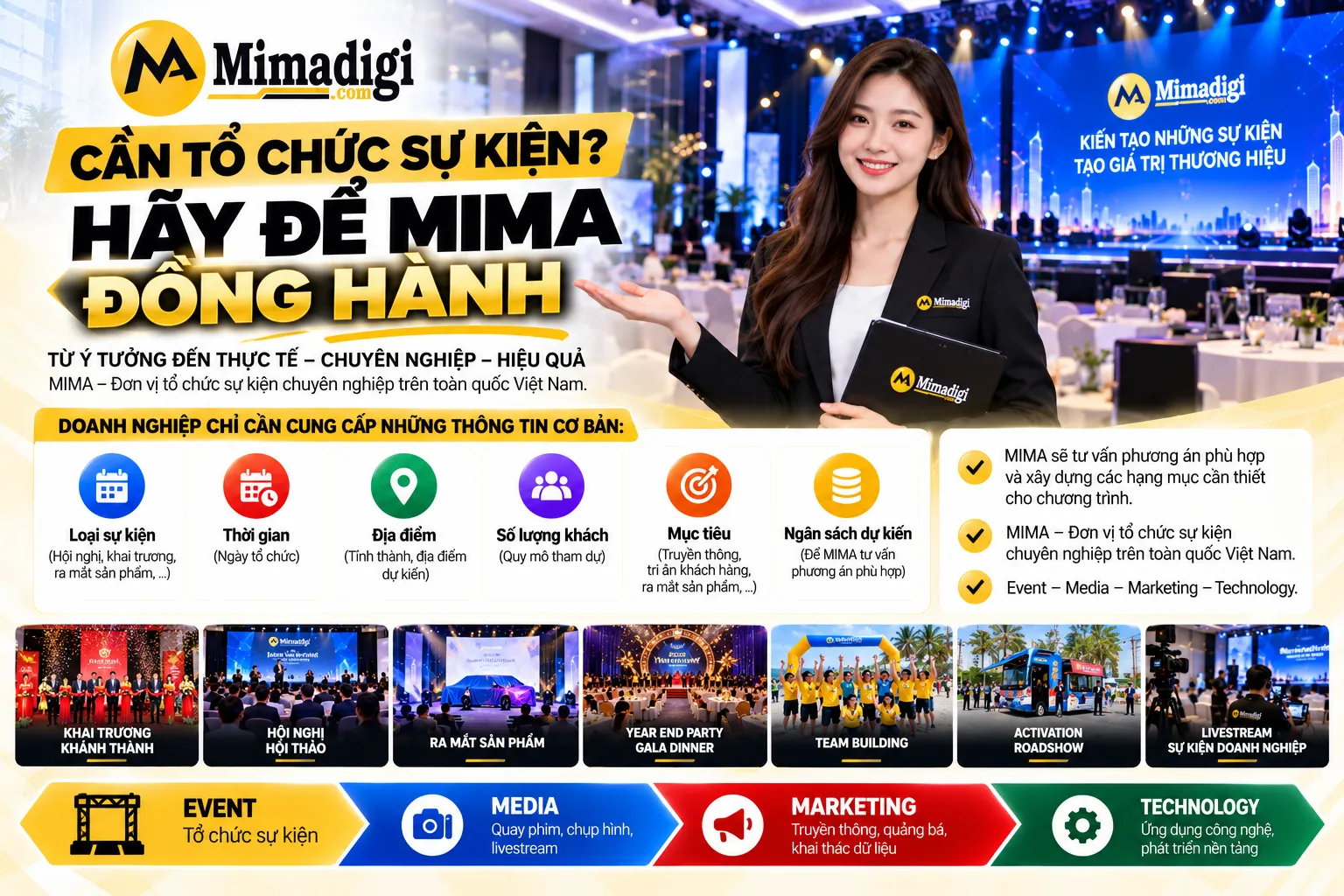 MIMA đồng hàng tổ chức sự kiện doanh nghiệp