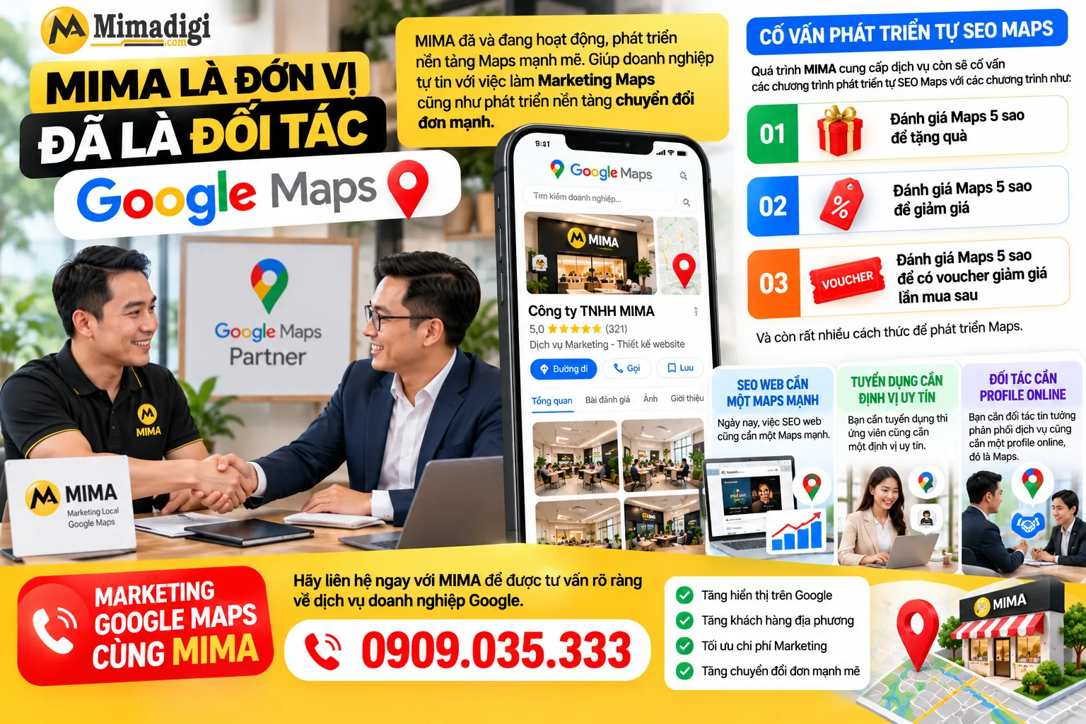 MIMA là đối tác Google Maps