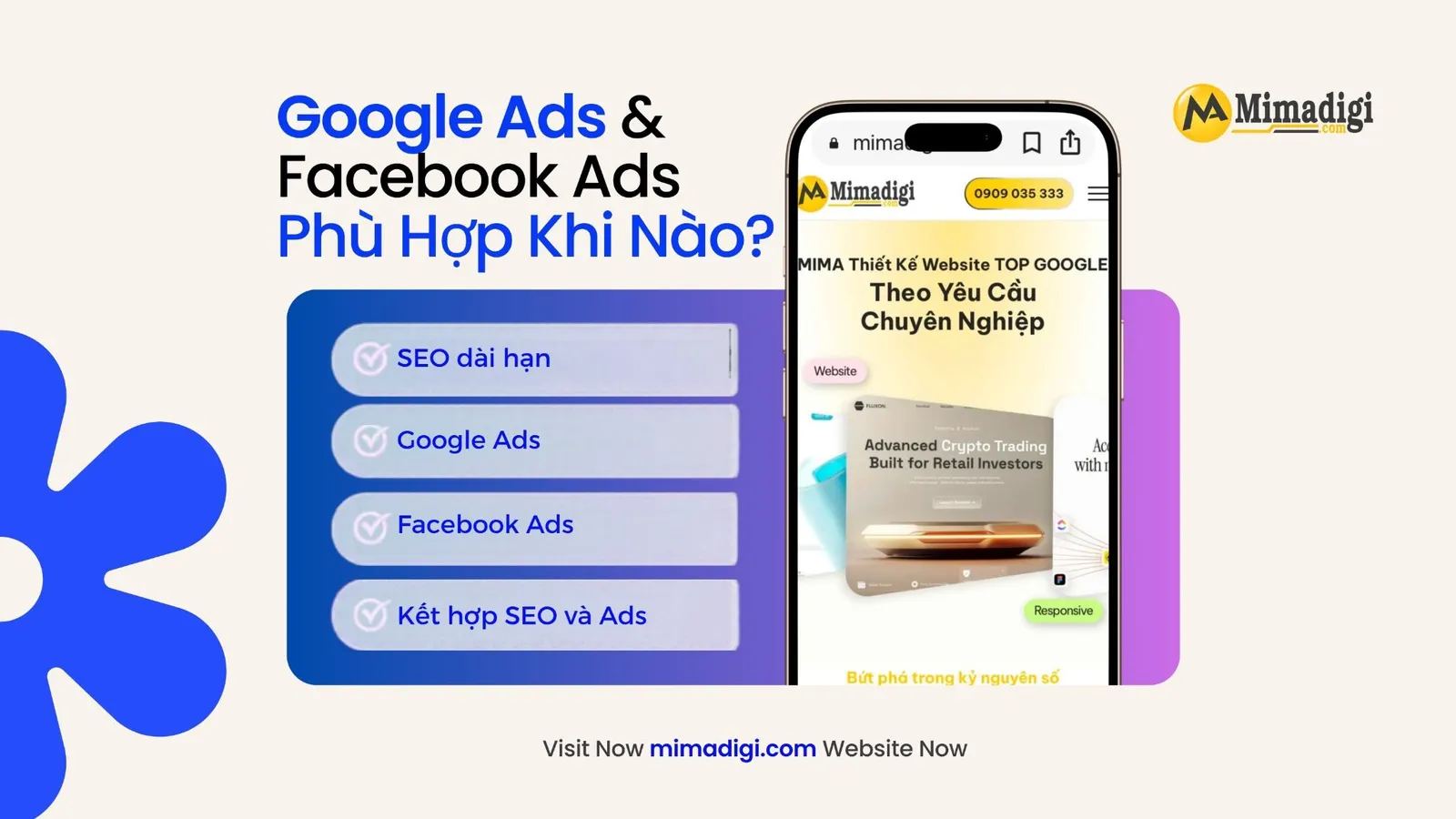Google Ads và Facebook Ads giúp doanh nghiệp tiếp cận khách hàng mục tiêu theo chiến lược quảng cáo.