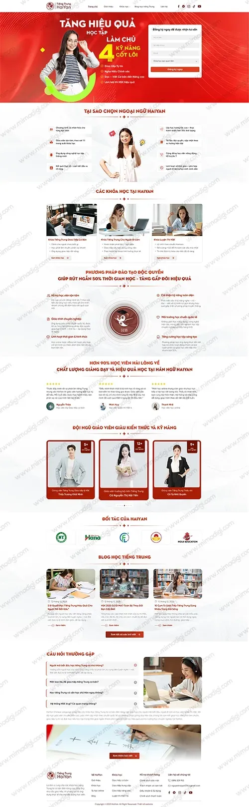 Ngoại Ngữ Hải Yến | Dự Án Website Giáo Dục
