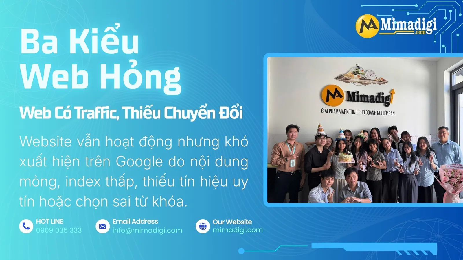 Website có traffic nhưng thiếu chuyển đổi và liên hệ từ khách hàng