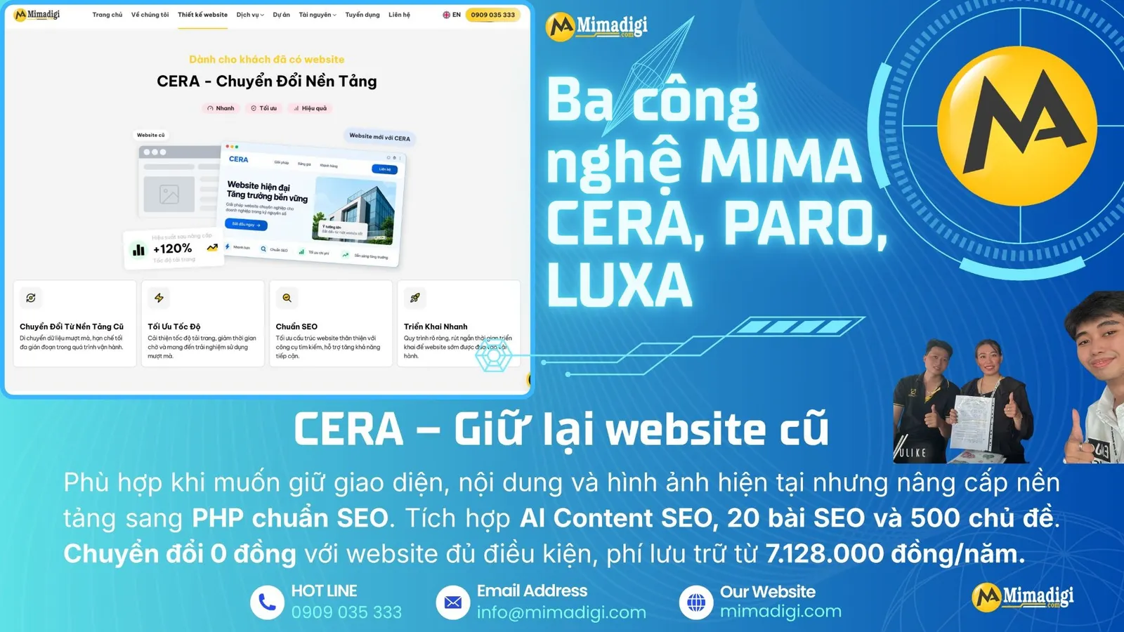 CERA giải cứu website cũ và phát triển trên nền tảng hiện có