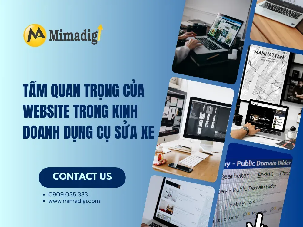 Tầm quan trọng của website trong kinh doanh dụng cụ sửa xe tại mima