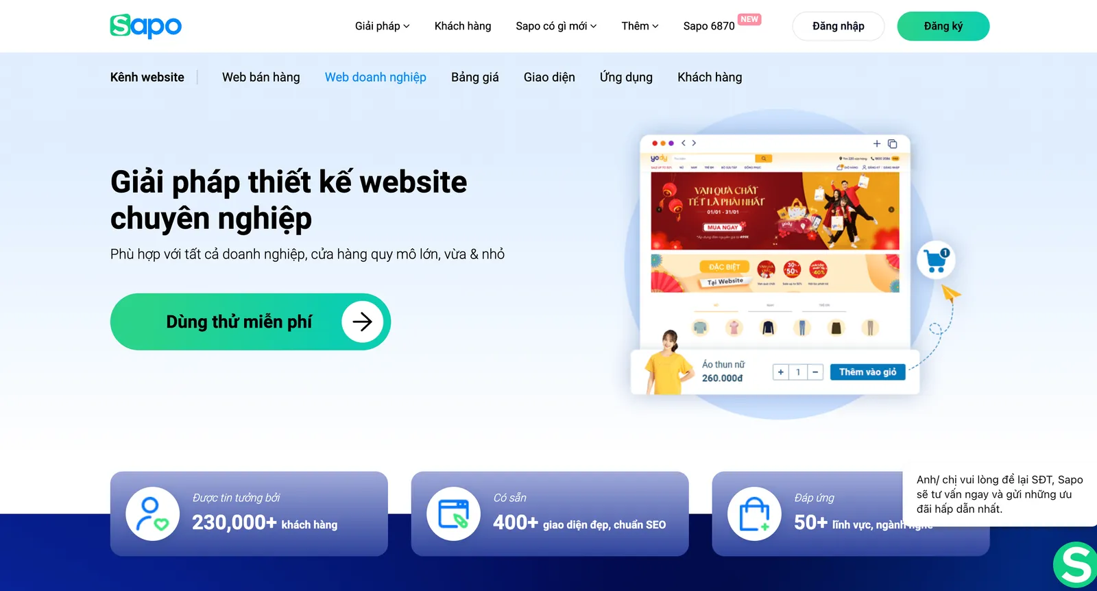Thiết kế website bán hàng trọn gói