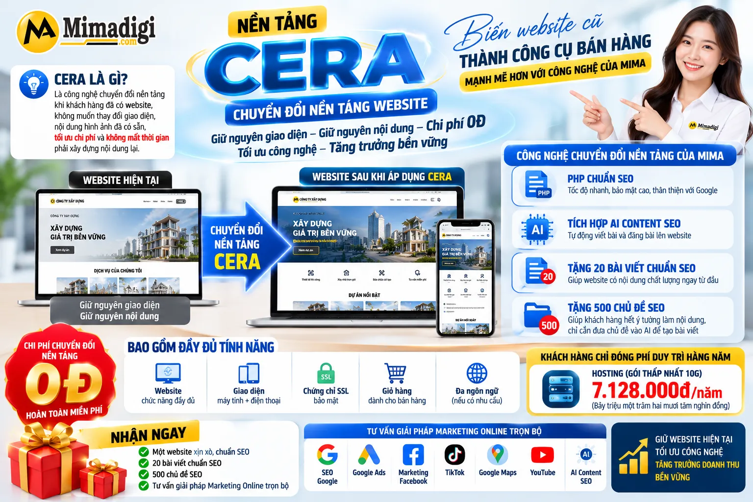 Thiết kế website Cera MIMA