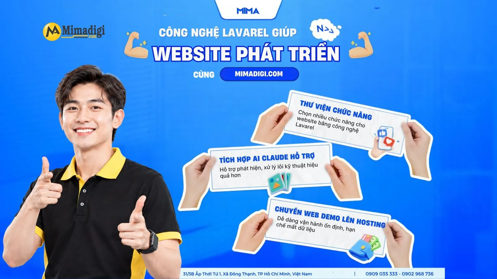 Thư viện chức năng Lavarel, AI Claude kiểm thử website và đồng bộ dữ liệu từ demo lên hosting.