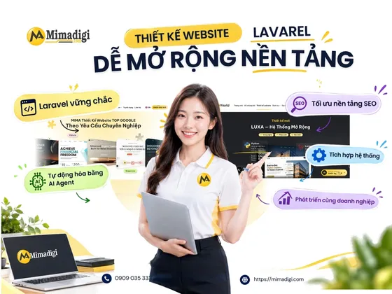 Thiết Kế Website Công Nghệ Laravel Chuyên Nghiệp Tại MIMA