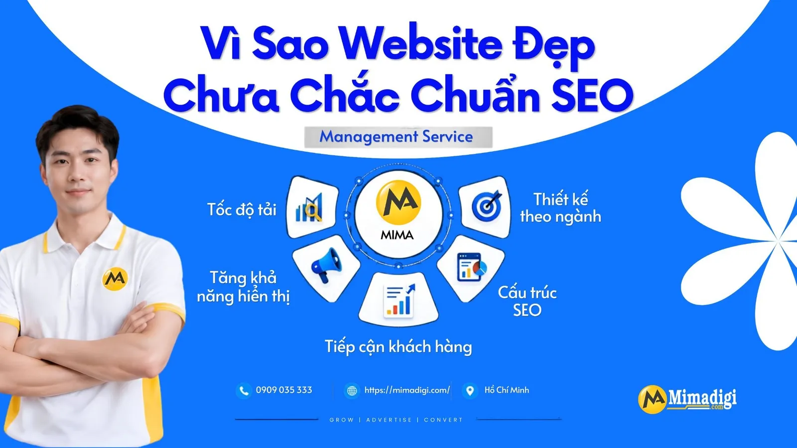 Thiết kế website đẹp, cấu trúc chuẩn SEO và giao diện riêng giúp tăng khả năng hiển thị trên Google