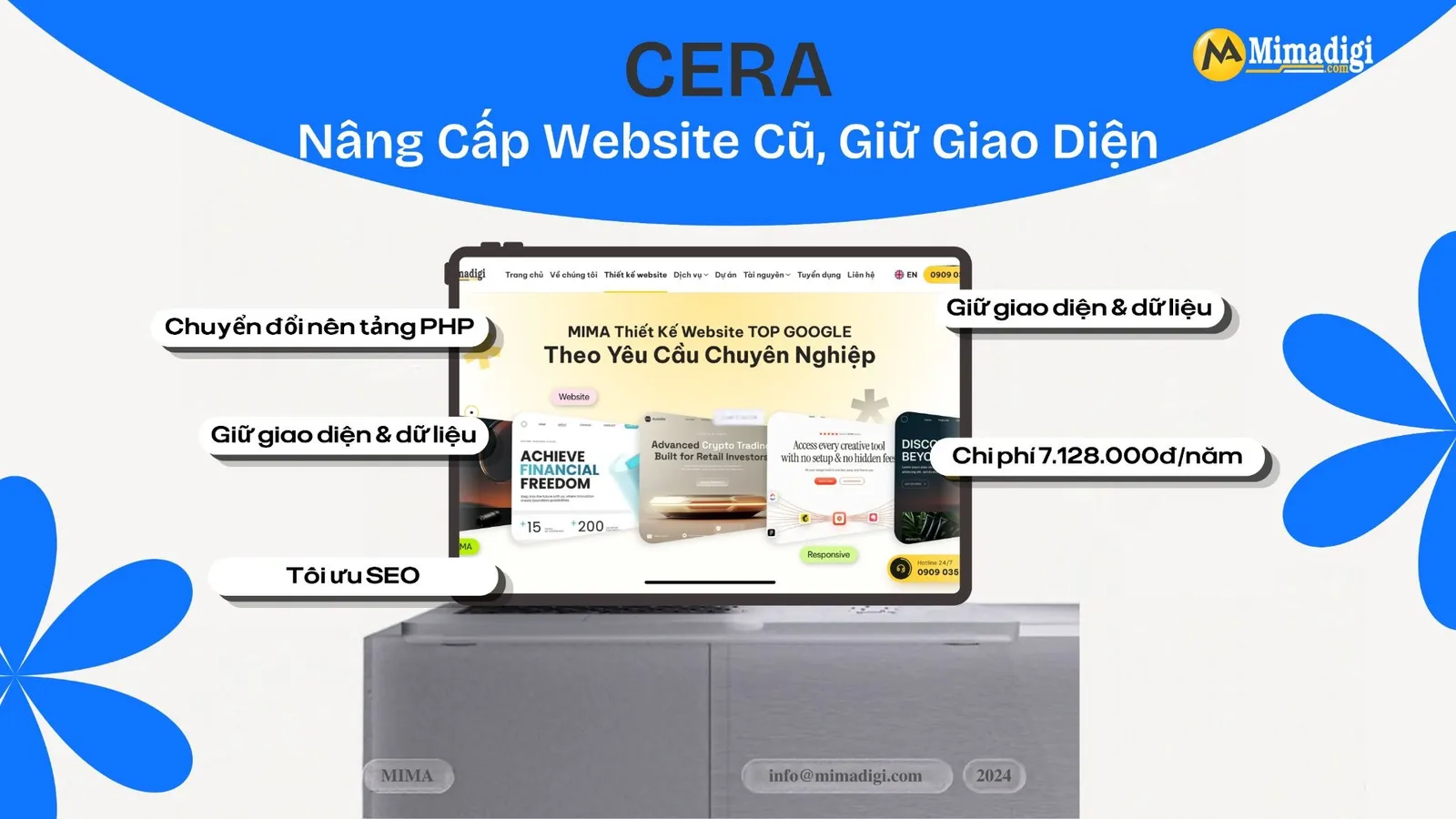CERA chuyển đổi website cũ sang nền tảng PHP chuẩn SEO, giữ giao diện và hạn chế ảnh hưởng thứ hạng.